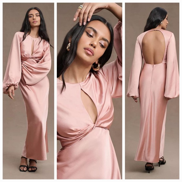 Anthropologie Dresses & Skirts - Anthropologie Significant Other Demi Backless Long-Sleeve Column Gown $286 US 4